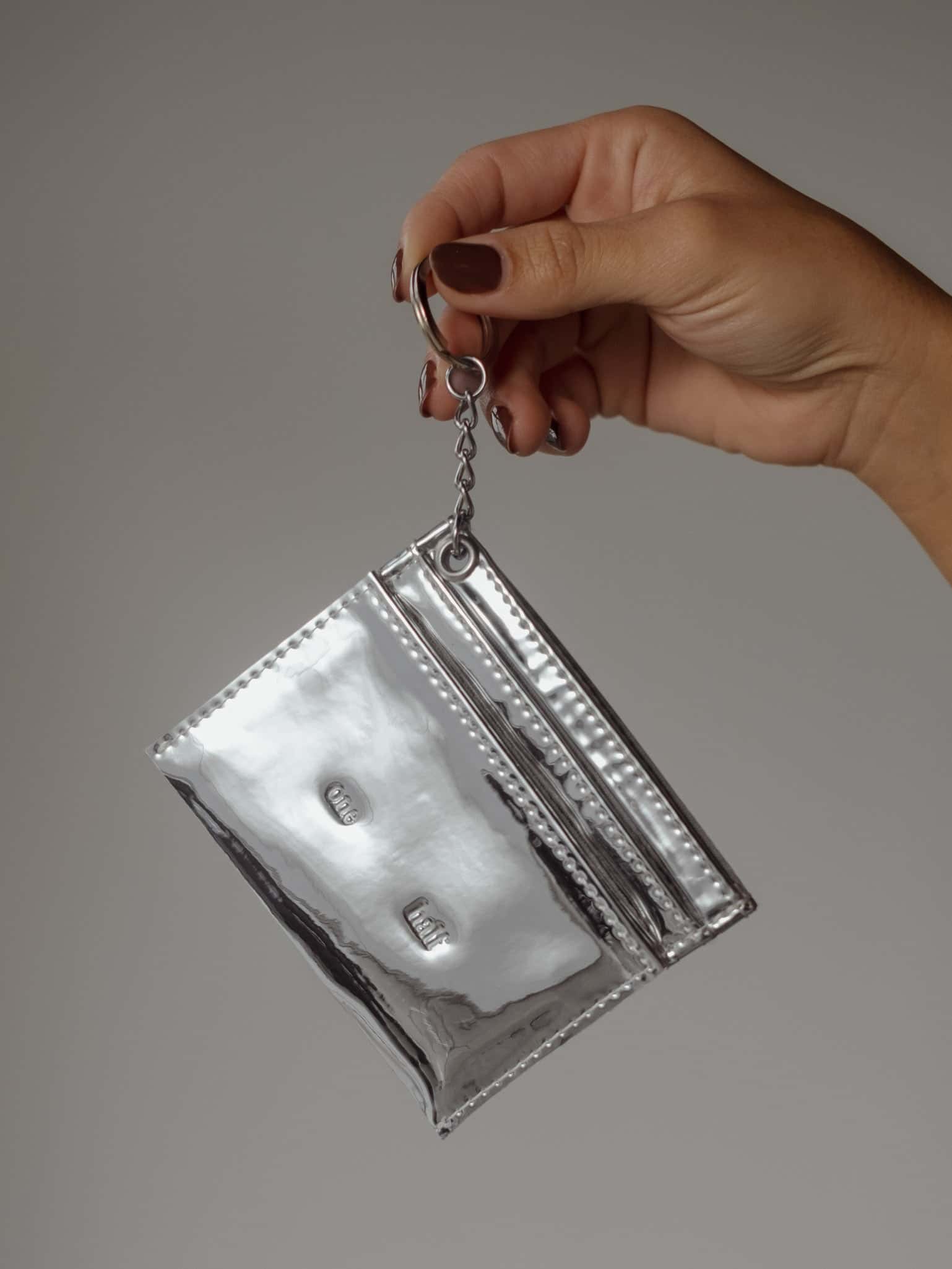 ONE HALF CARD HOLDER - SILVER - miniatura 2