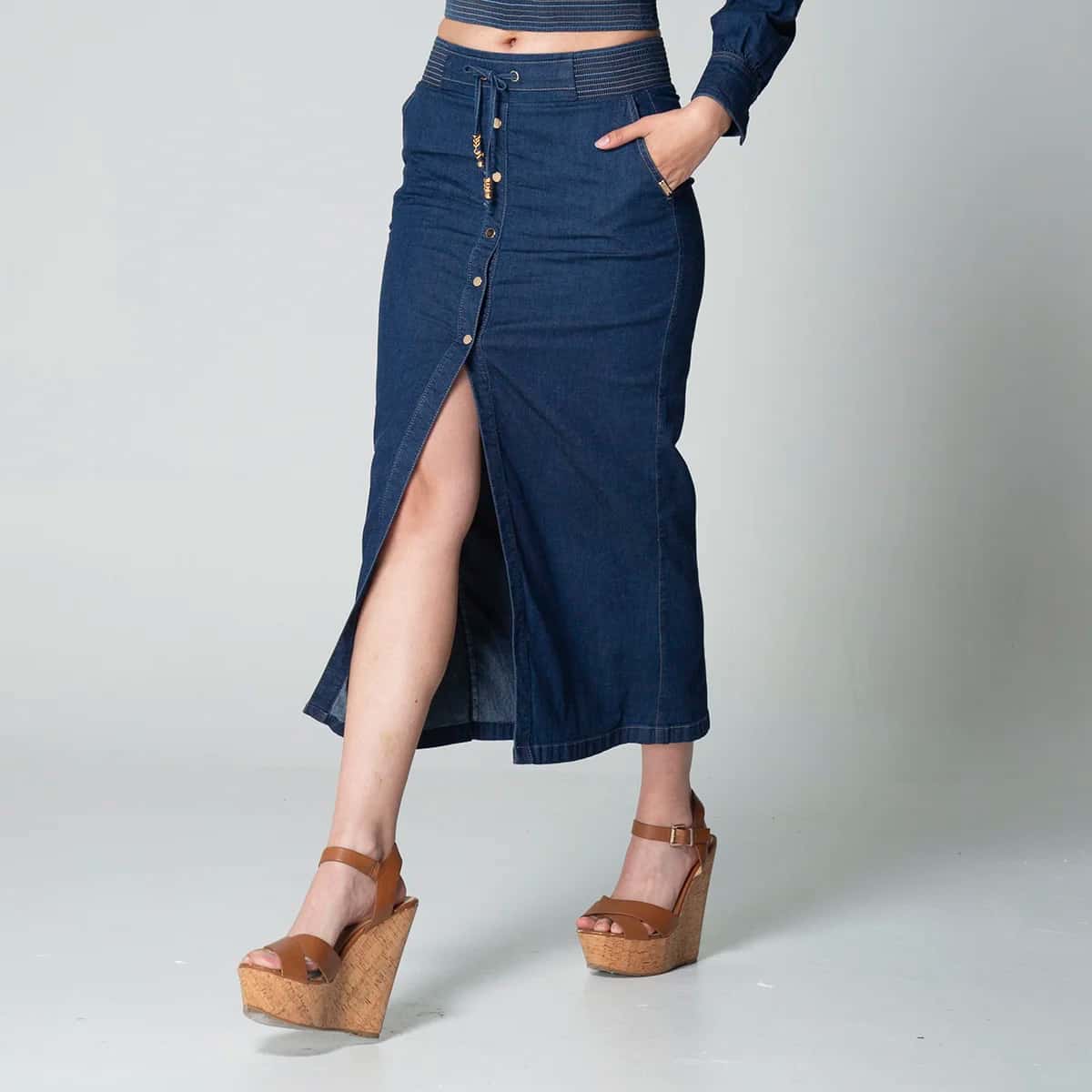 Falda Denim Slim Jari - miniatura 3