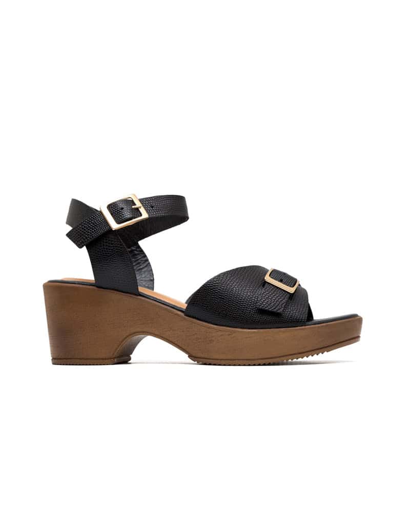Sandalia plataforma de cuero REF CED1765