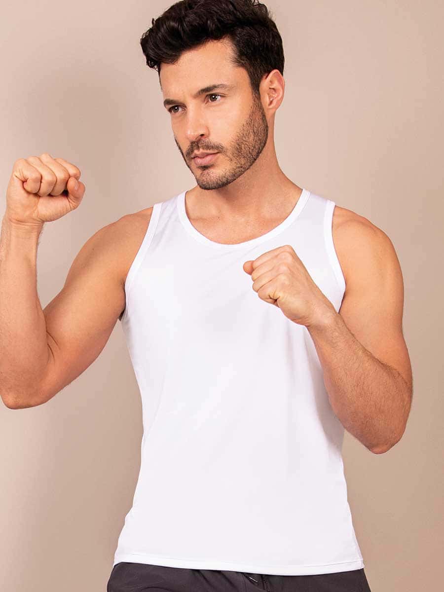 Camisilla Básica Para Hombre Color Blanco