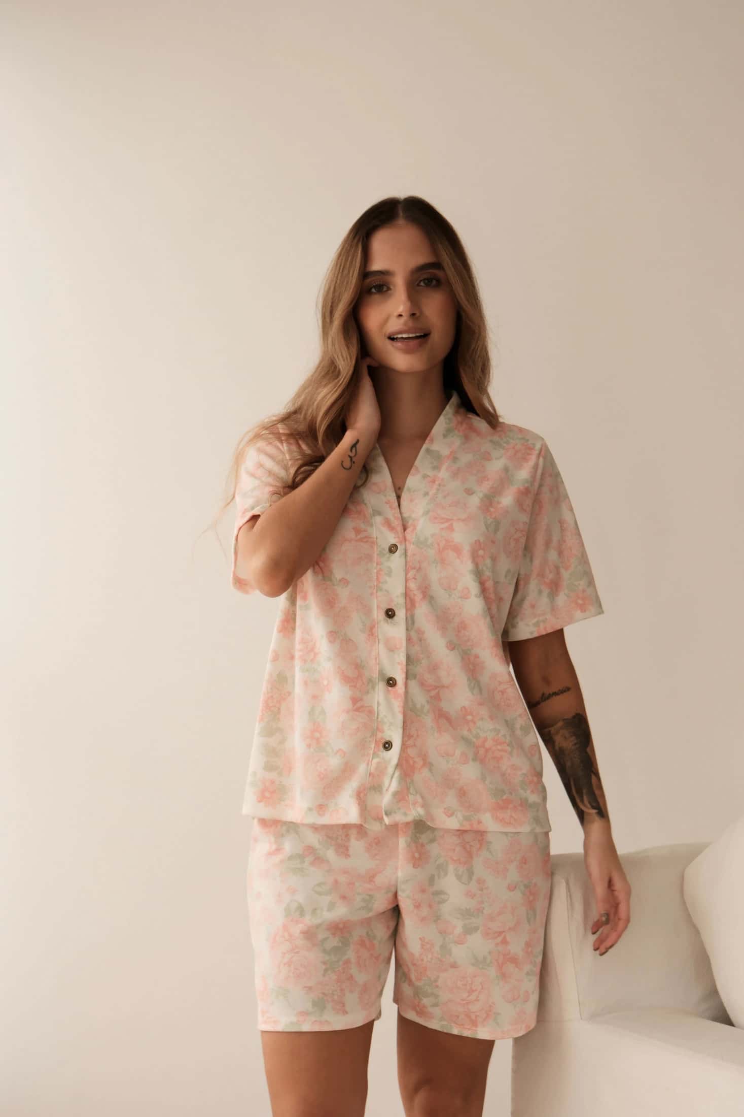 Pijama short Coral Suave