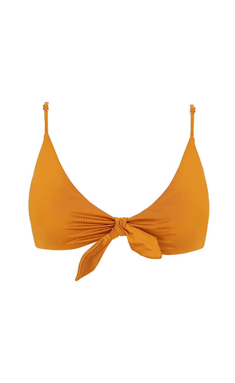 TOP BIKINI HALTER MOSTAZA