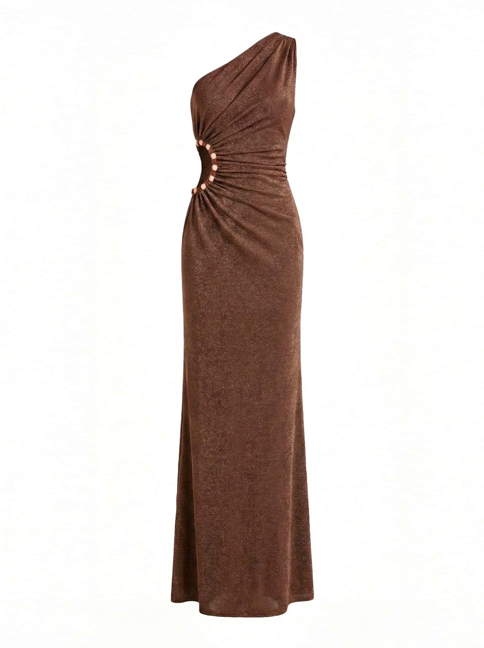 ROUSSEAU DRESS BRONZE UMBER BROWN