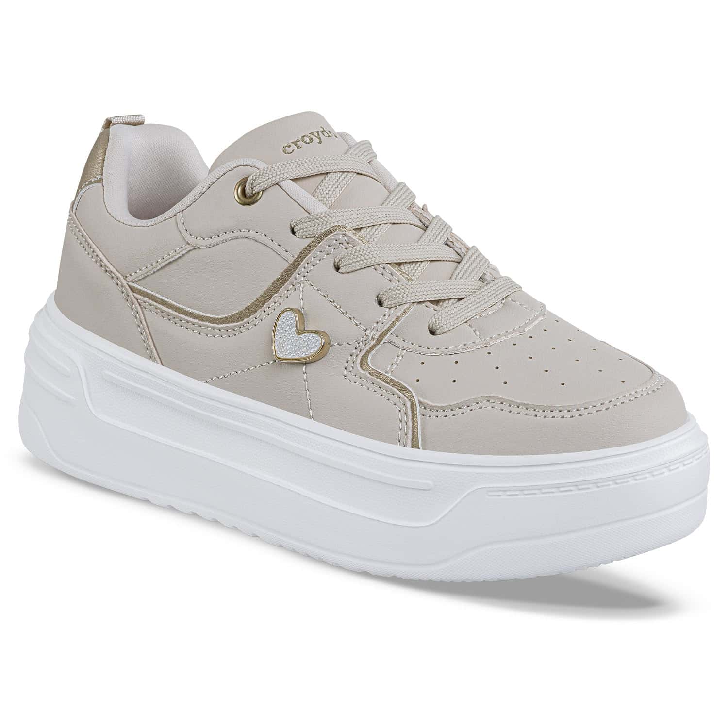 Tenis Casuales Mefos Beige Croydon Para Mujer