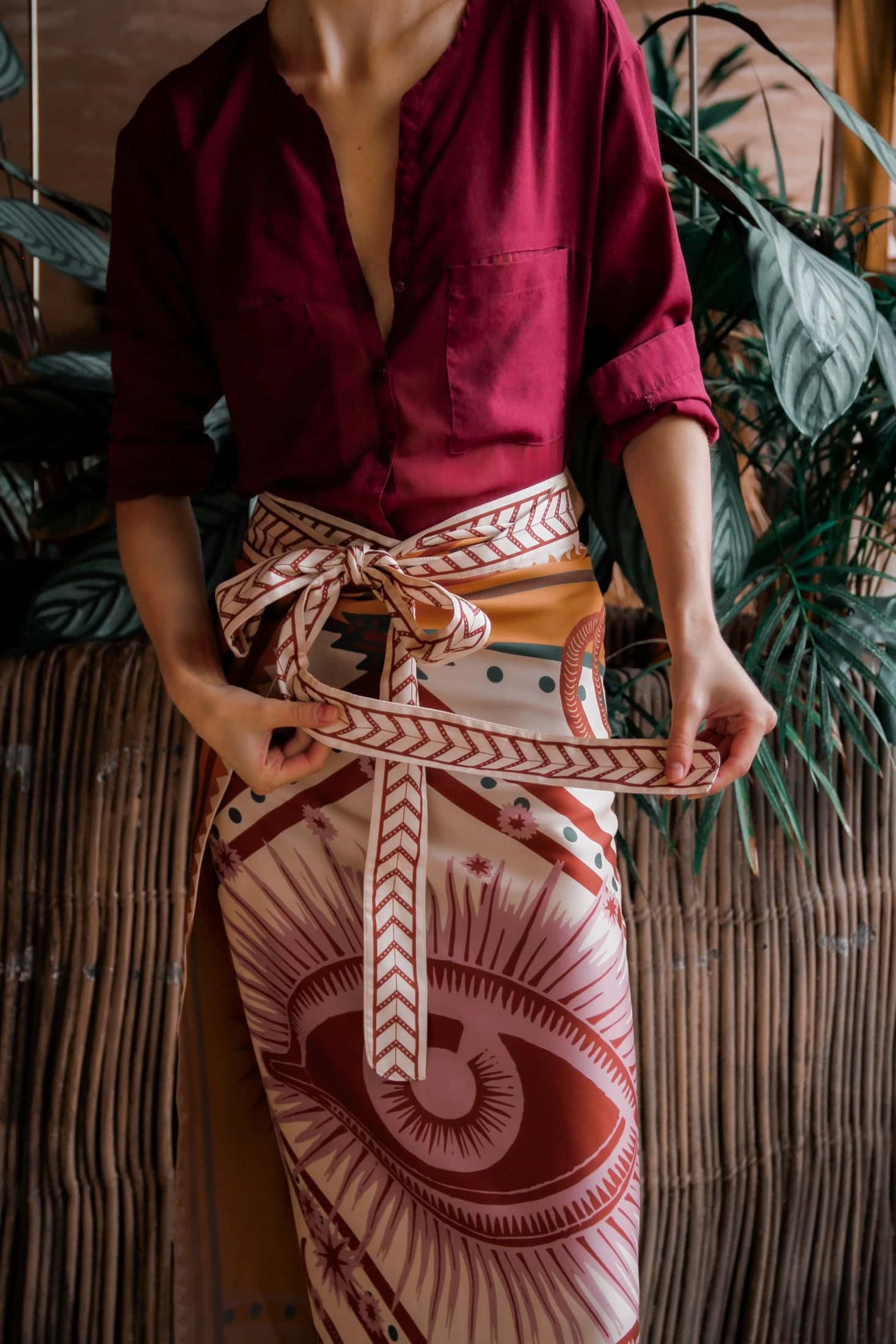 Sari Nazar, Crema / Vestido - Falda - miniatura 4