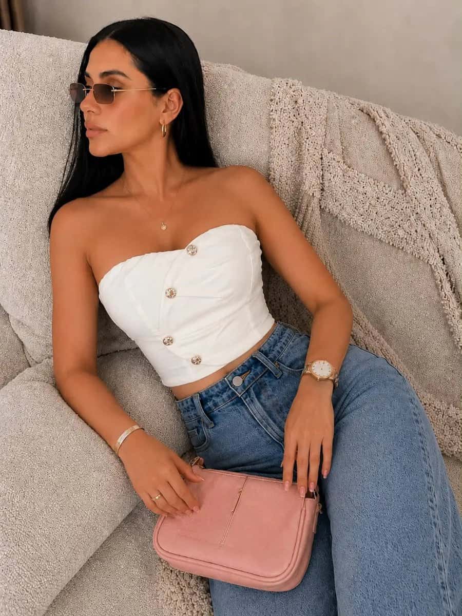 Blusa marini  (marfil)