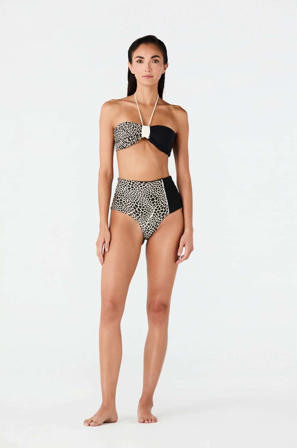 Emma Top / Ivory & Black Animal Print