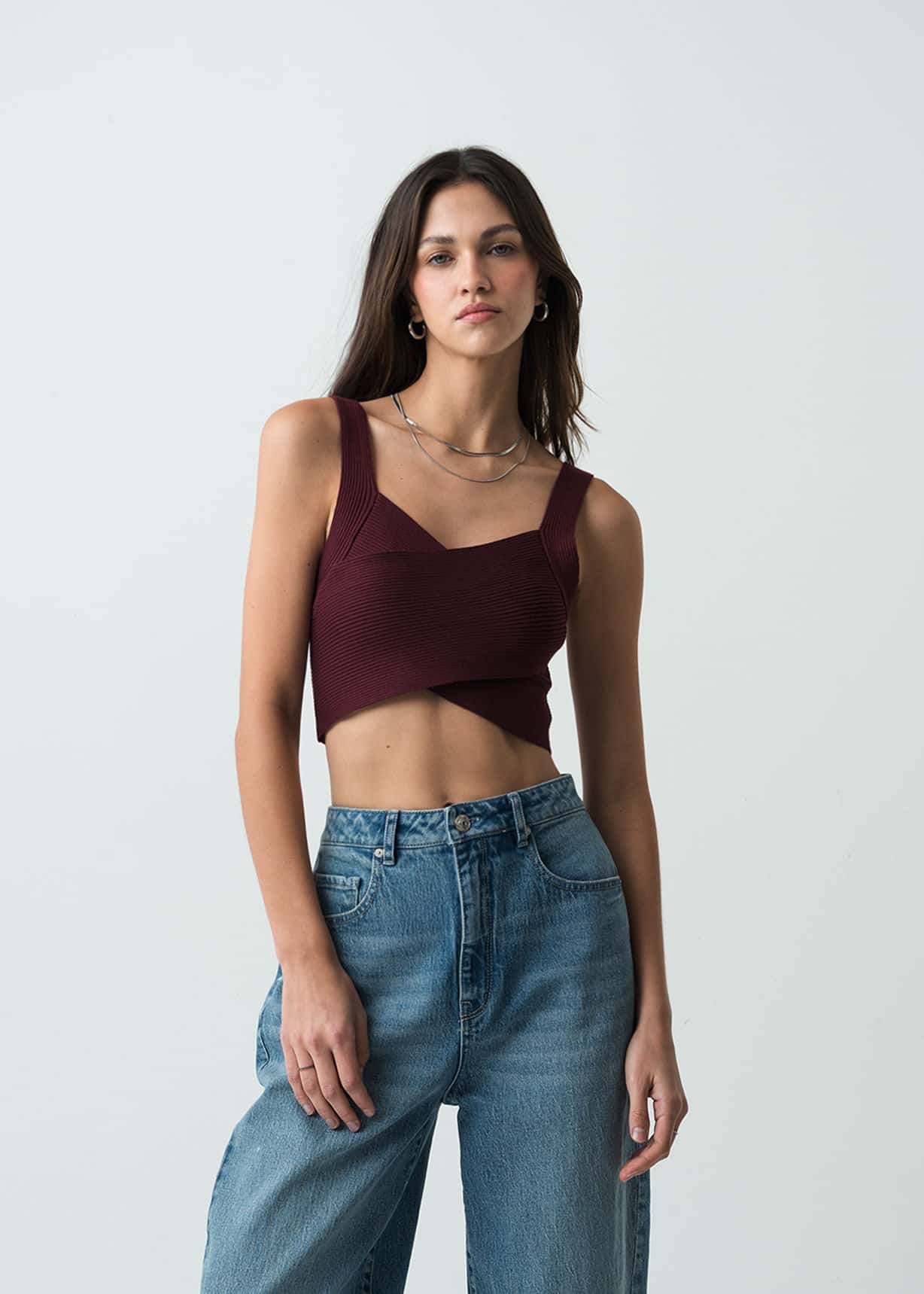 Camisa de tiras tipo crop