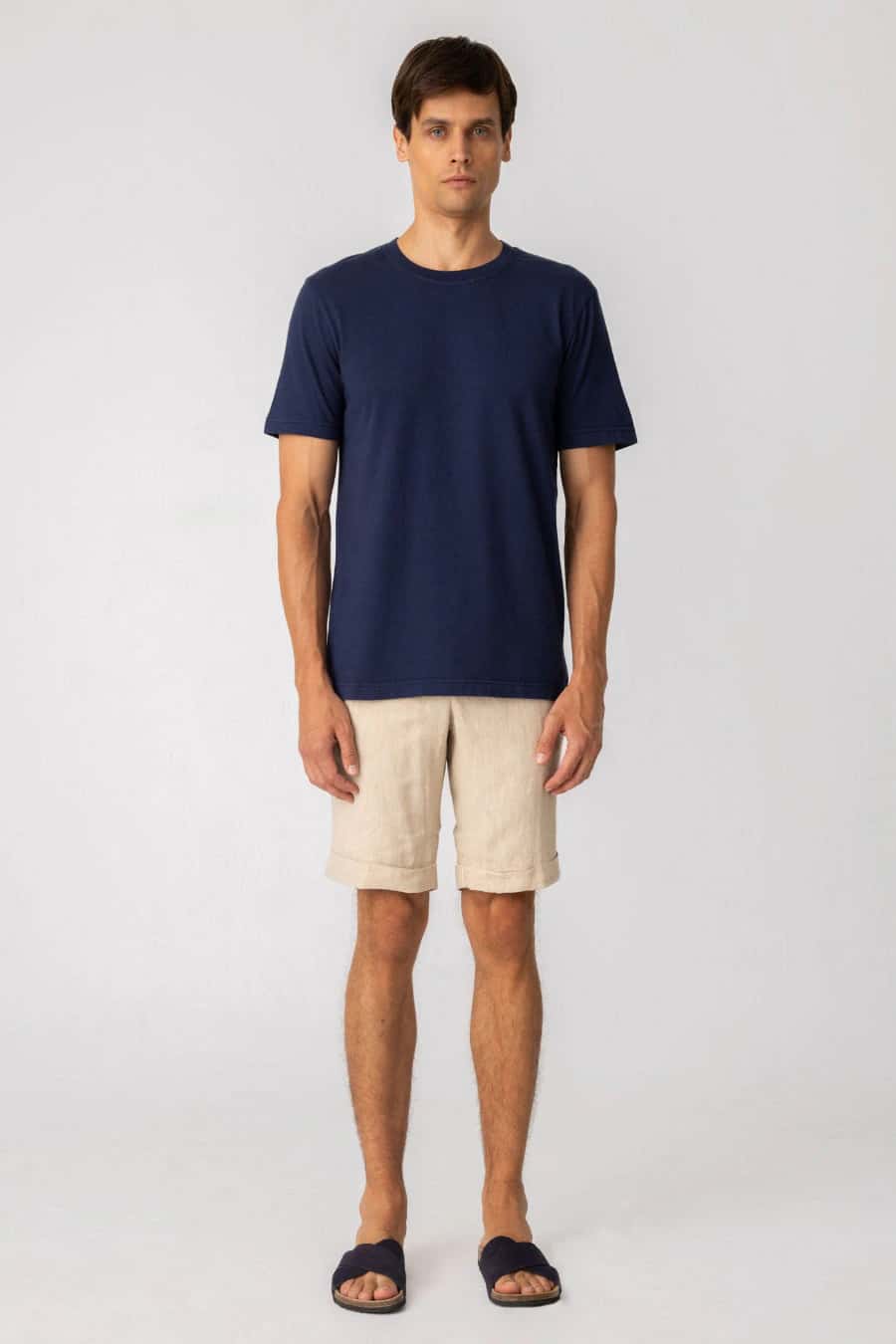 Men's cotton t-shirt navy albatros