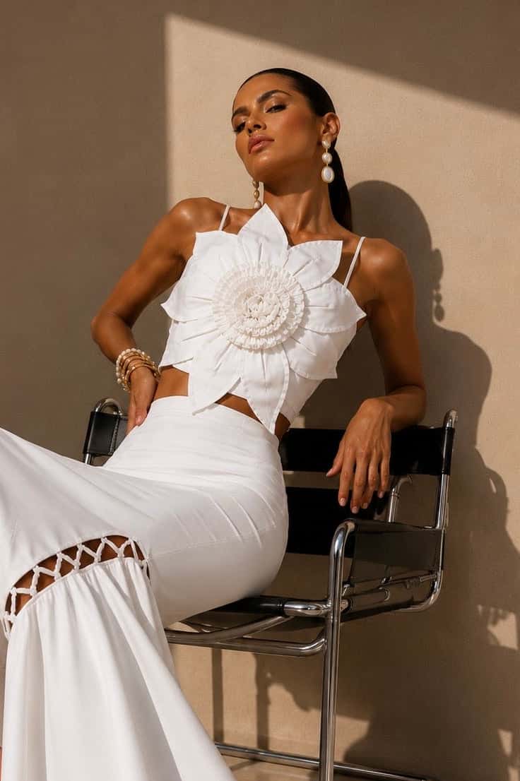 Crop Top Nogal blanco - miniatura 3
