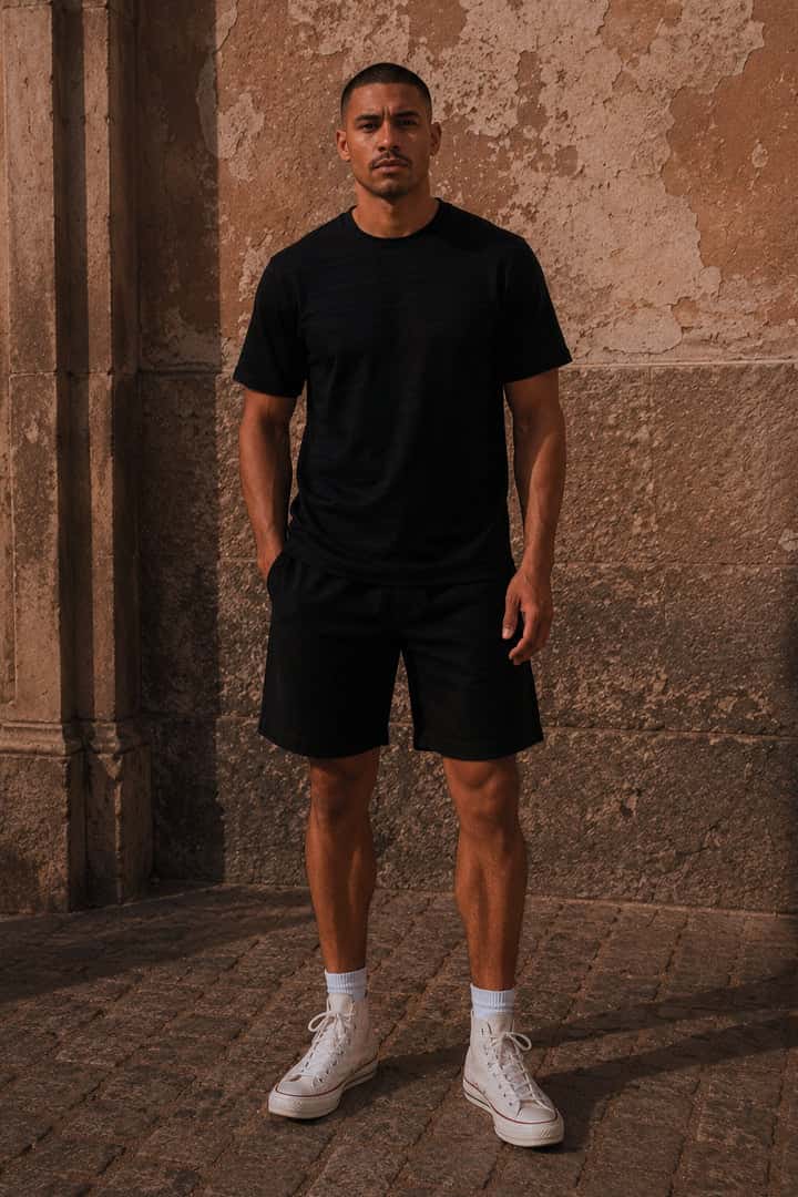 Camiseta rayas negras