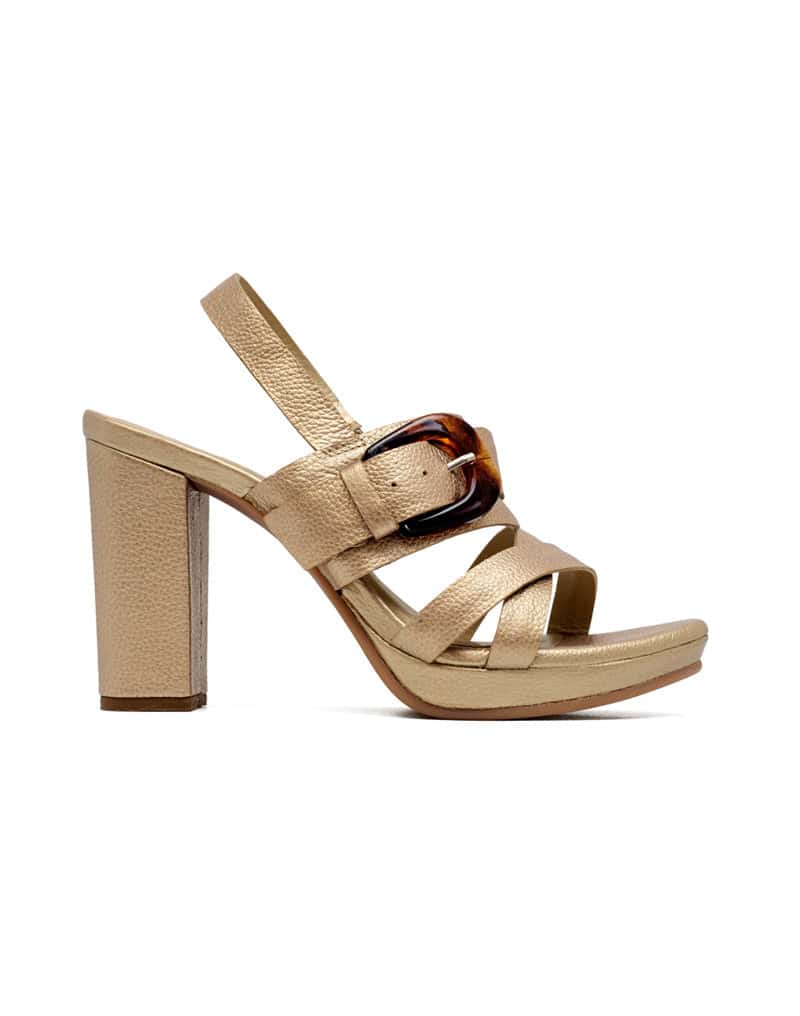 Sandalia tacon de cuero  REF WNN1686