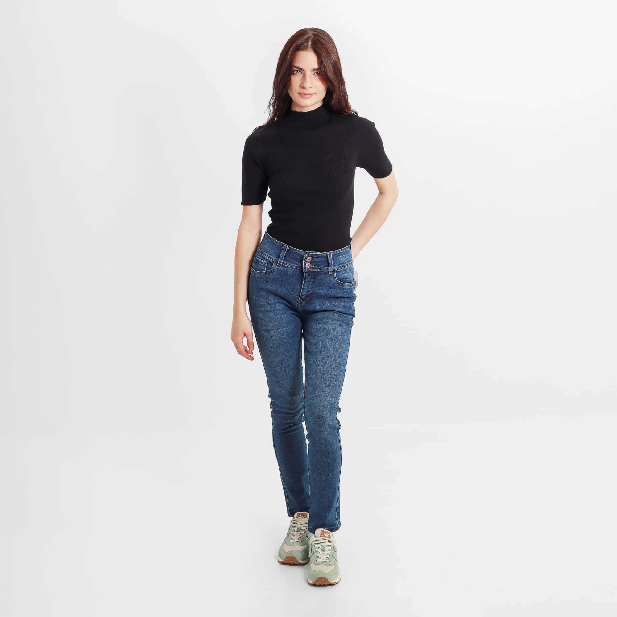 Jean Tiro Alto Bota Skinny