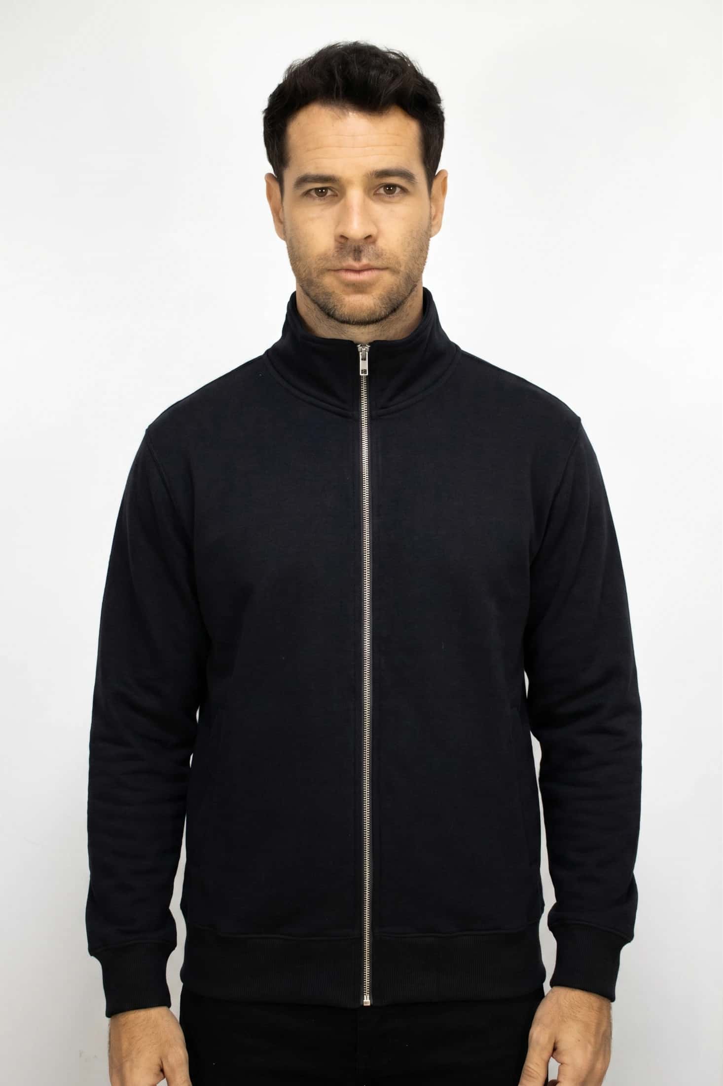 Saco negro con Cremallera para hombre