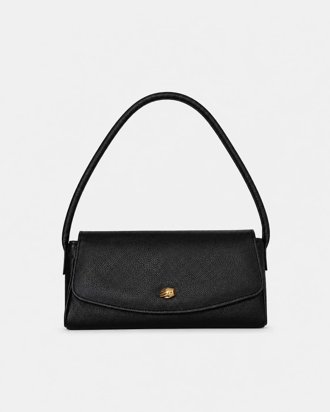 Cannoli S Black Leather Bag