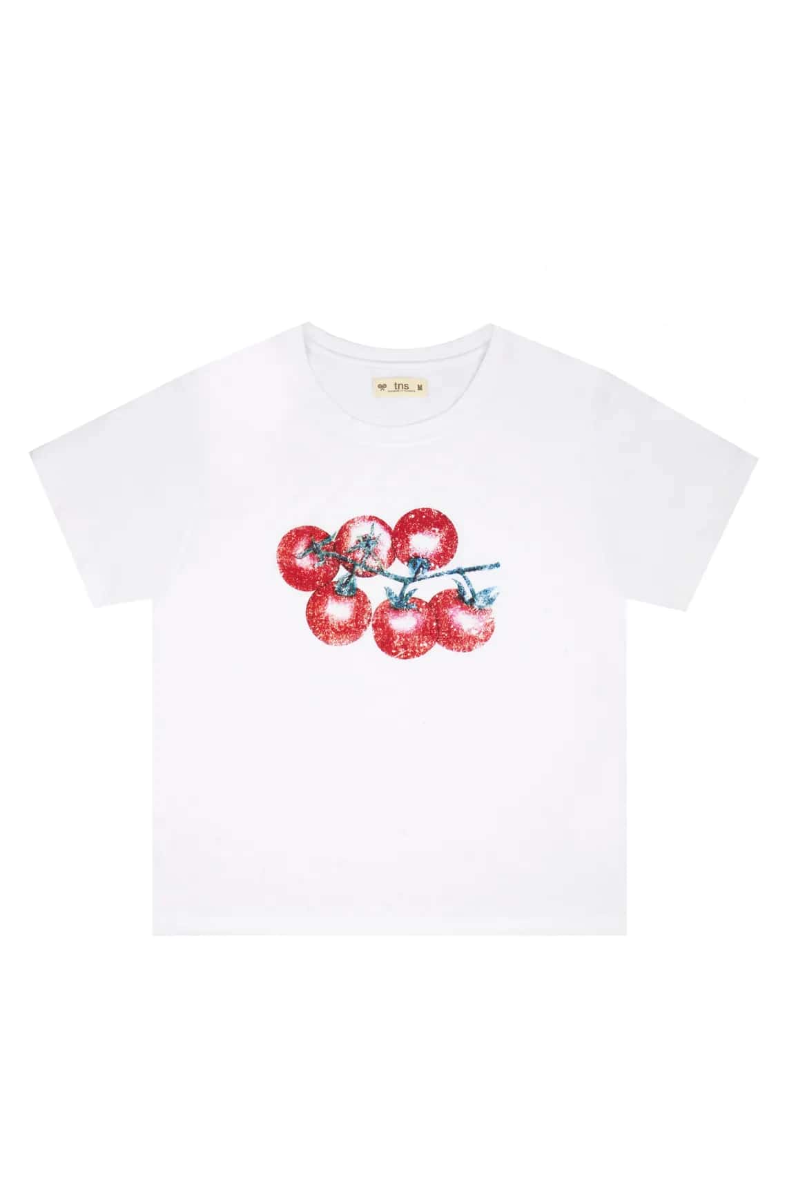 Camiseta blanca cuello redondo para mujer