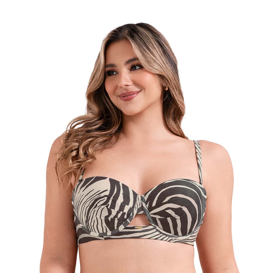 TOP ESTRUCTURADO STRAPLESS DE VESTIDO DE BAÑO