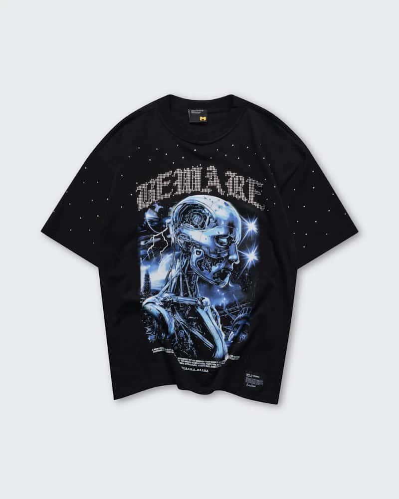 Camiseta Negra Oversize Code X - miniatura 6