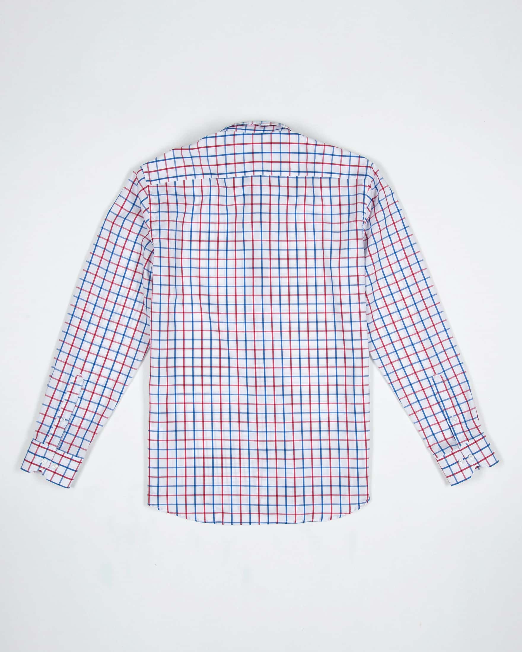 Camisa Cuadro Ventana Algodón Rojo Azul - miniatura 4