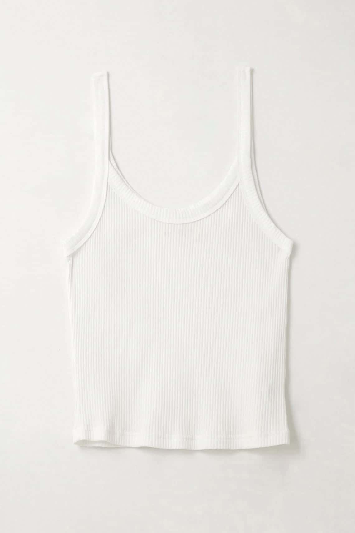 Camiseta de tiras ajustada blanca para mujer