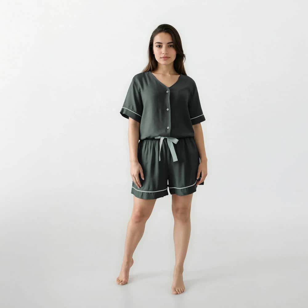 Conjunto de Pijama Short Verde Militar