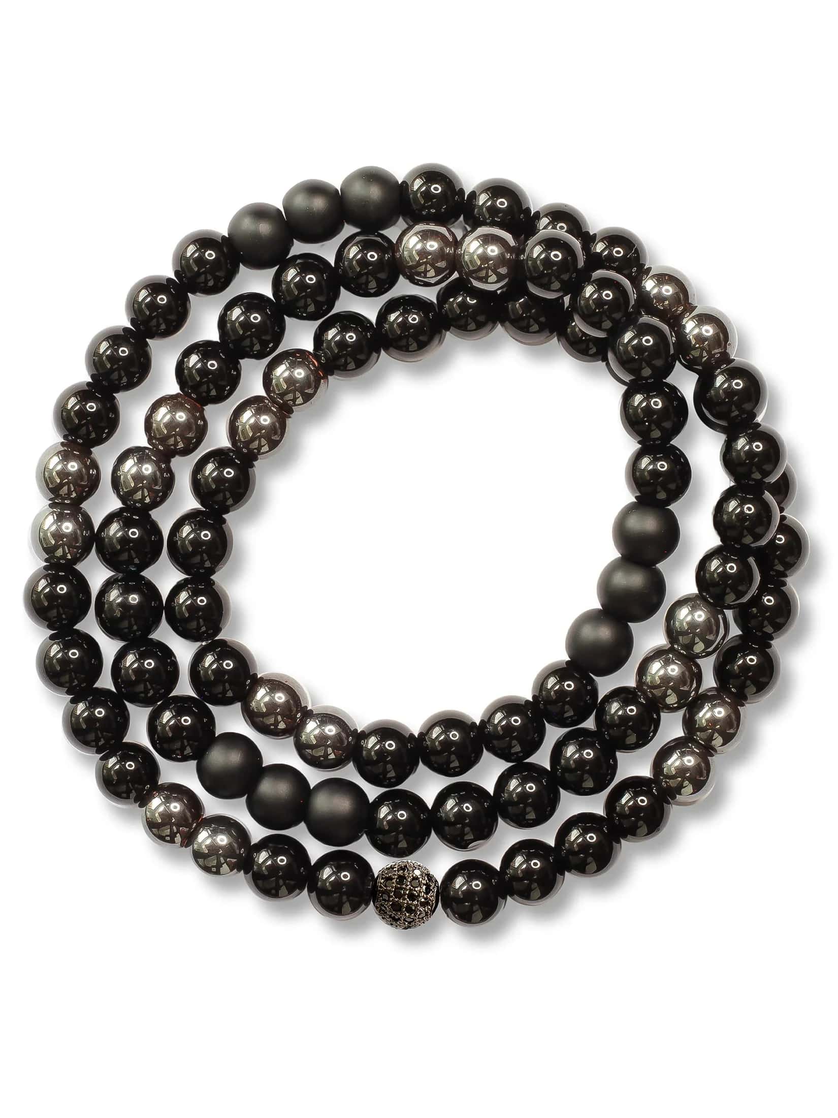 Brazalete Triple All Black 6mm