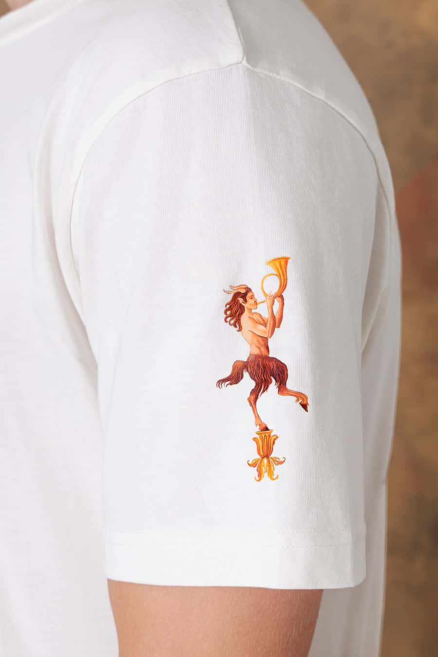 Men's cotton t-shirt panteon white - miniatura 4