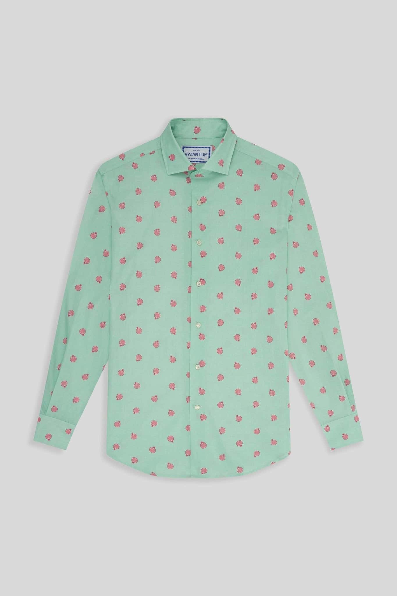 Men's cotton shirt aquamarine bastión