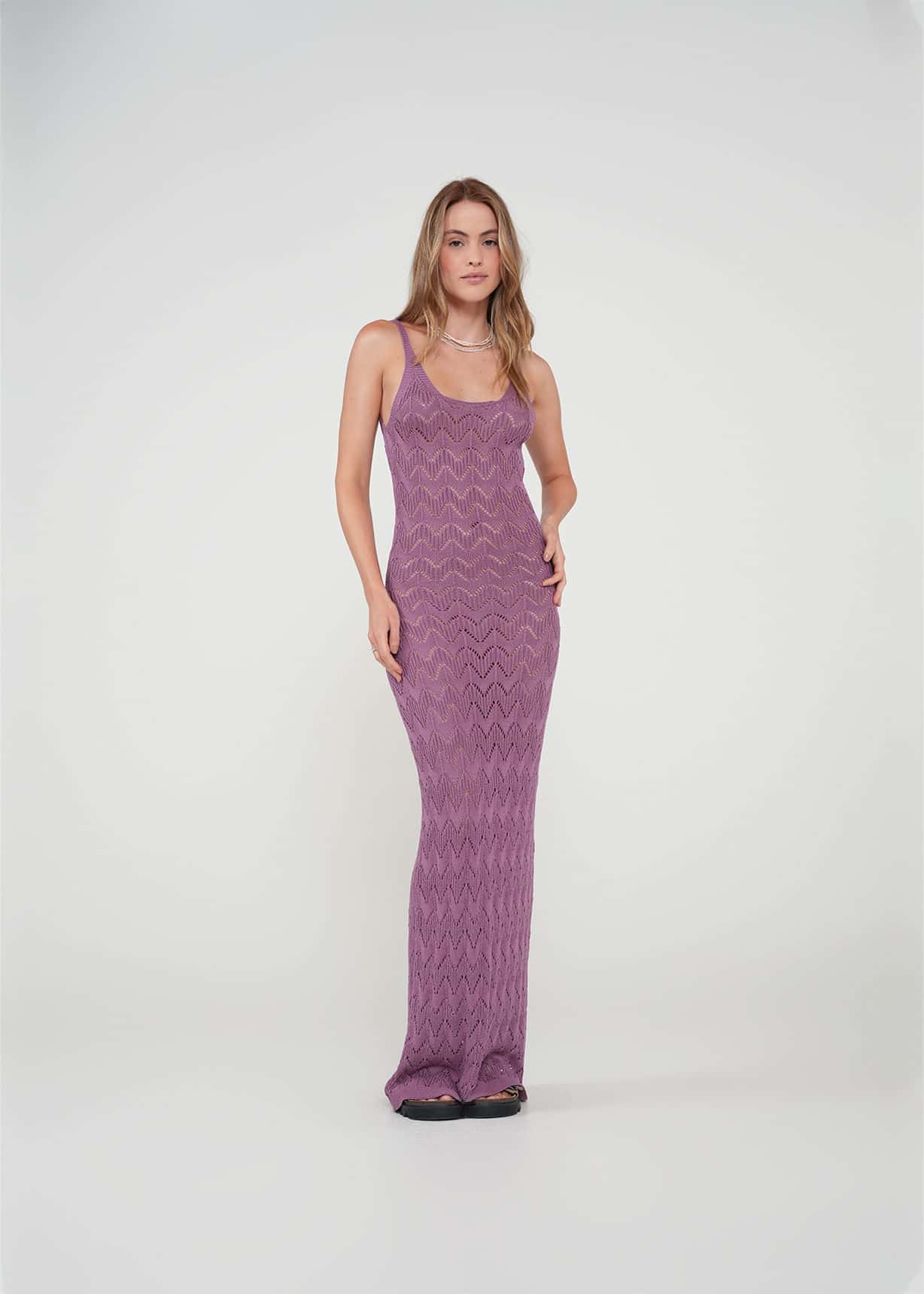 Vestido largo tejido