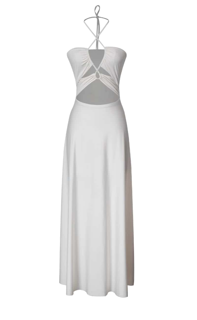VESTIDO LARGO PRIYA MARFIL
