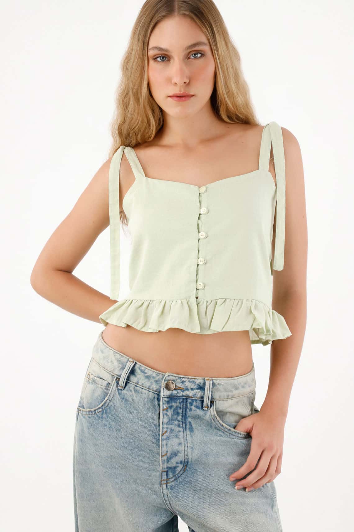 Camisa tipo crop para mujer