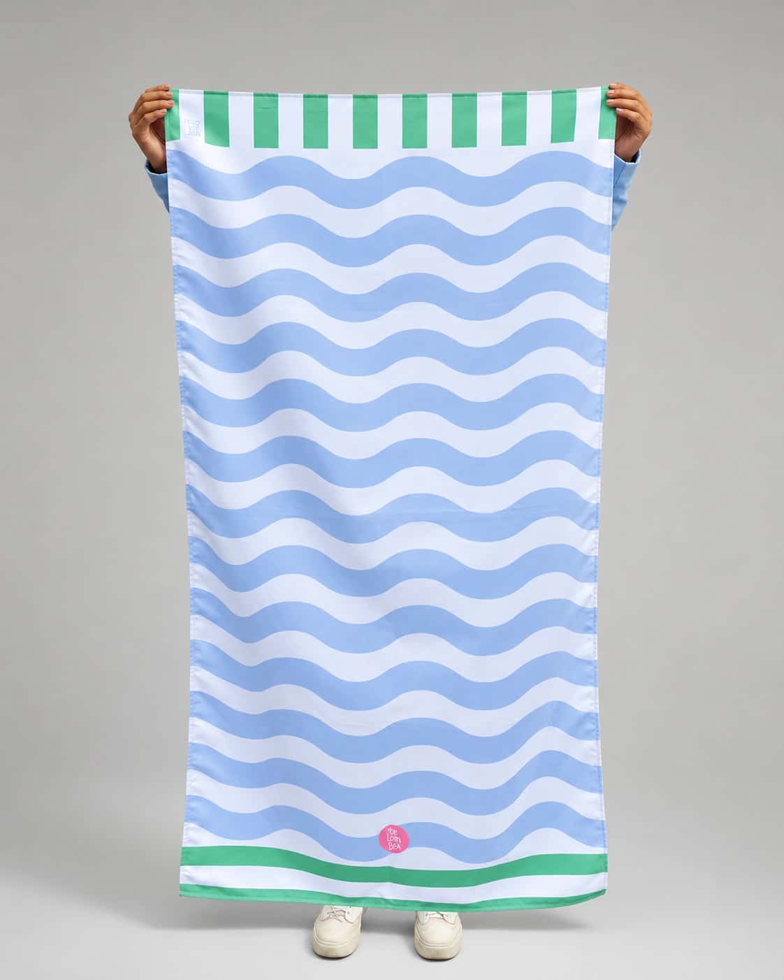 Toalla Estampada Ondas Azul