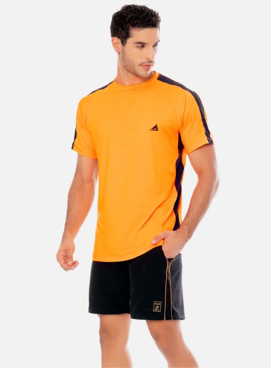 CAMISETA DEPORTIVA CON CORTES EN HOMBRO - PRECIO ESPECIAL