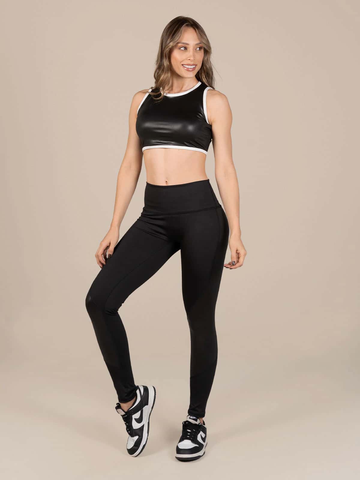 Set black leggins negro