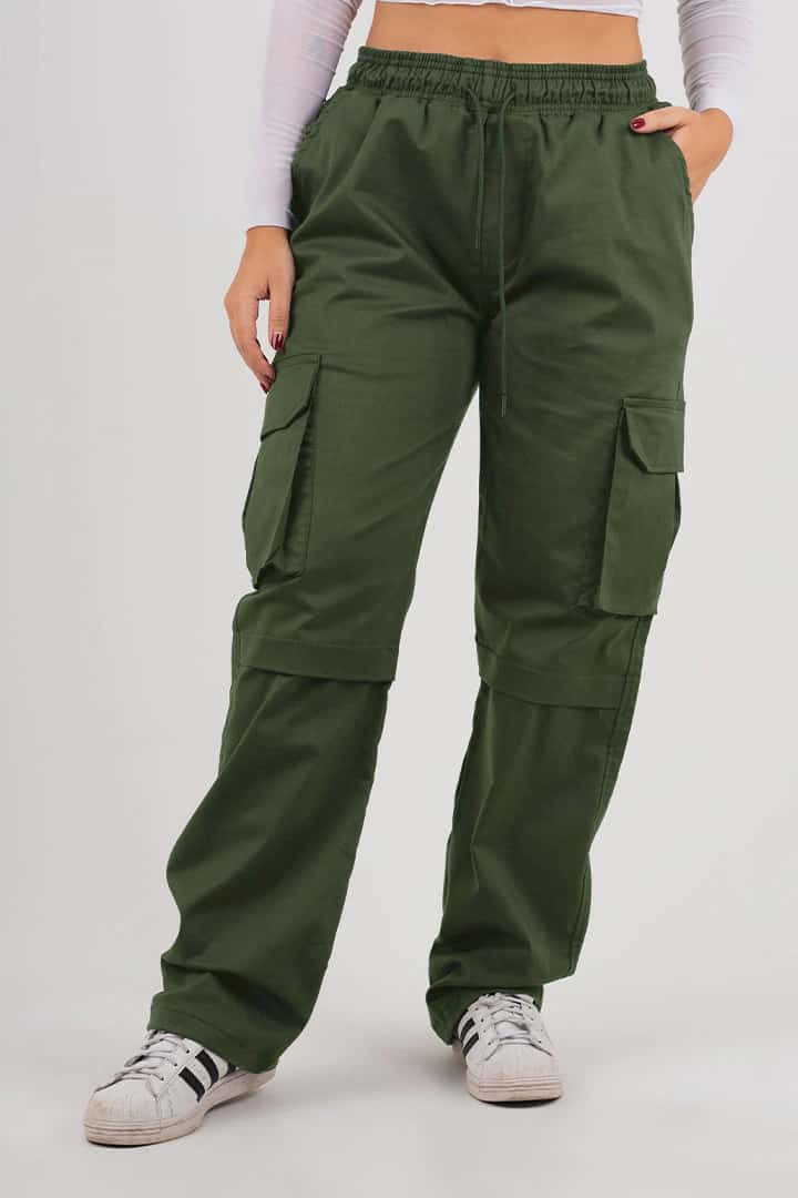 PANTALON CARGO UNISEX ESENSIALES BOTA RECTA EN DRILL MUJER - miniatura 14