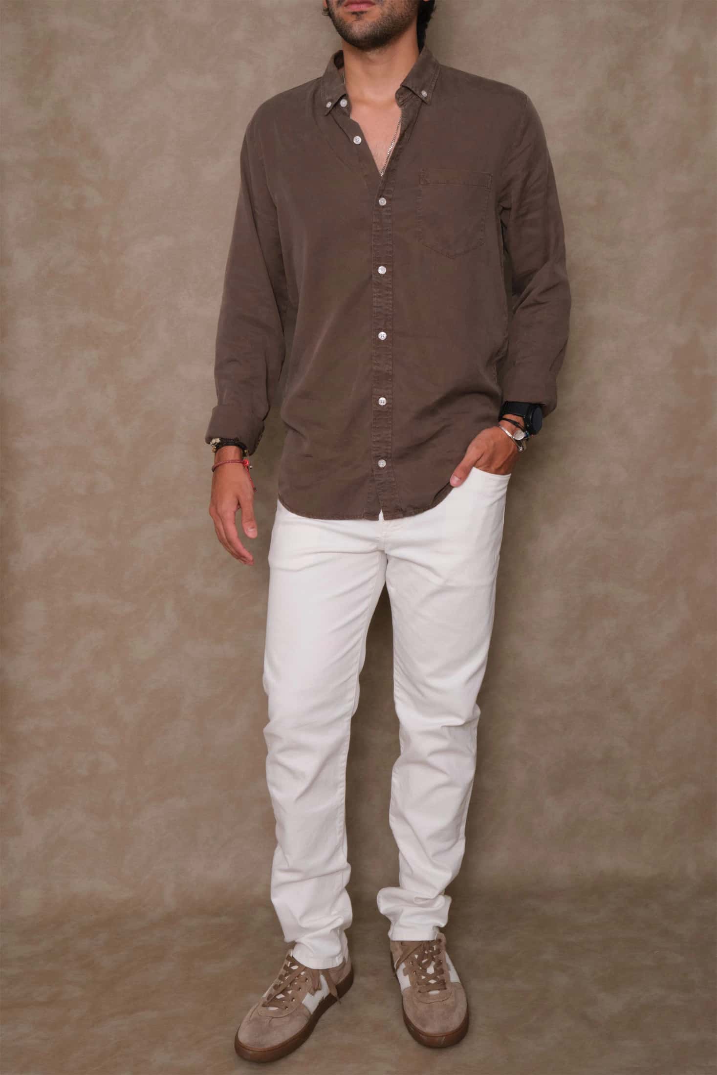 CAMISA LYOCELL CHOCOLATE
