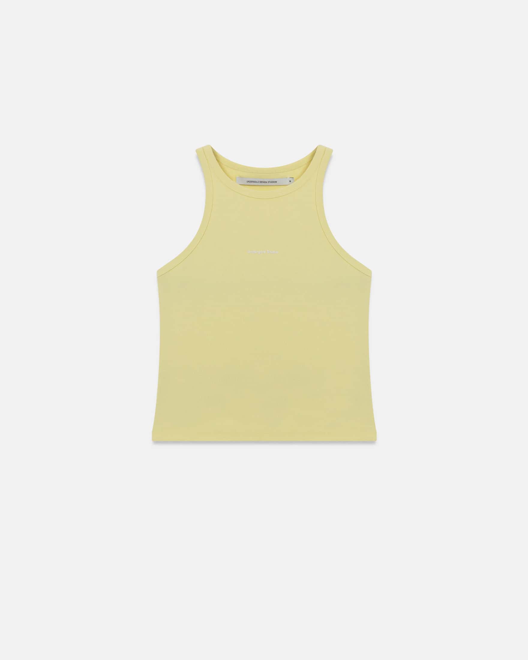 W Holy State 94 Halter Tank Top Yellow