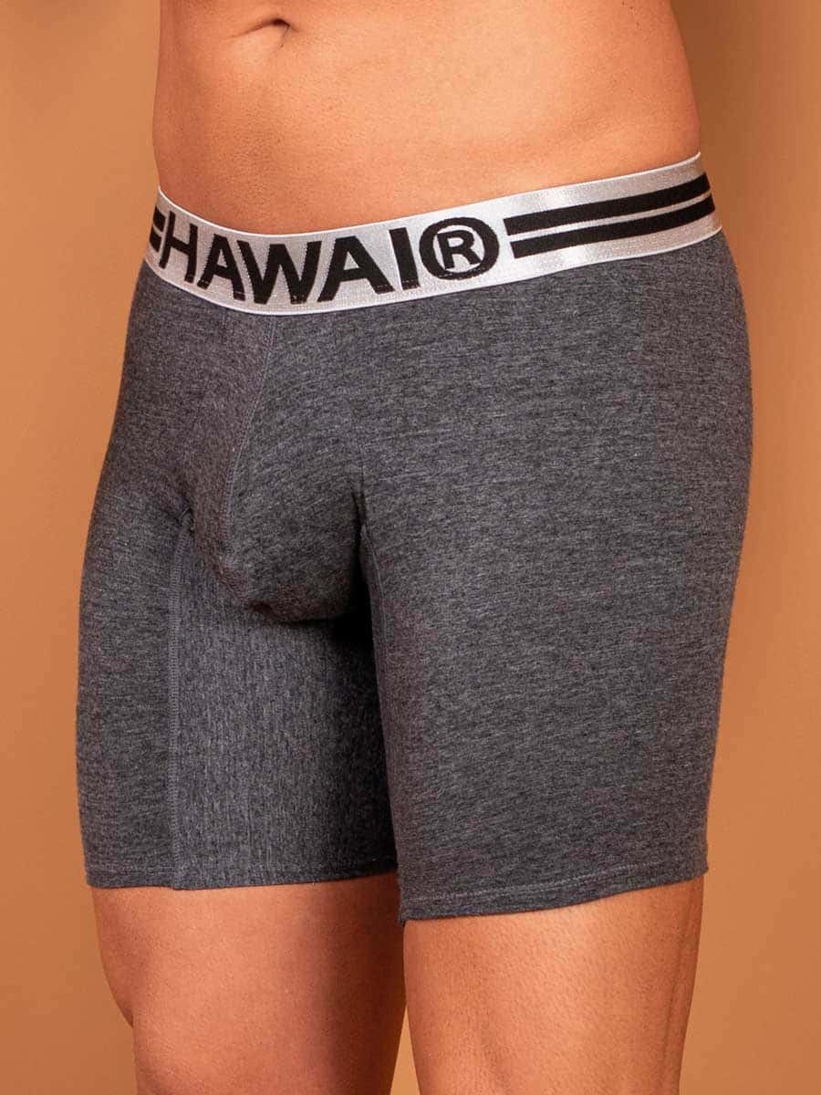 Bóxer Largo en Algodón Para Hombre Color Gris