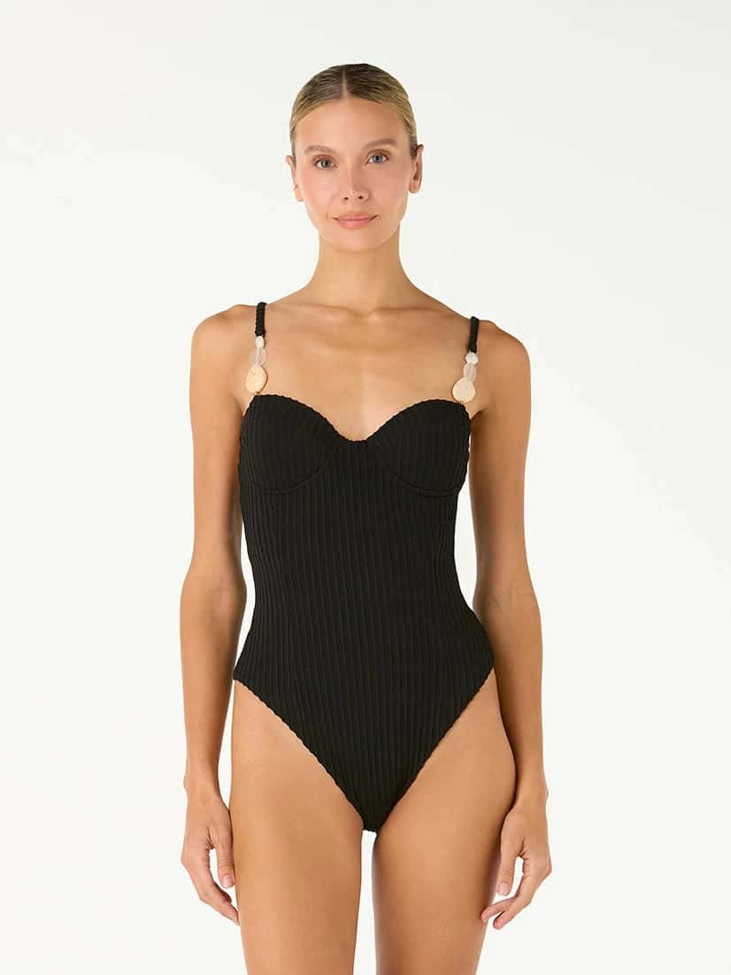 Vestido de Baño Entero Mare Shell Black