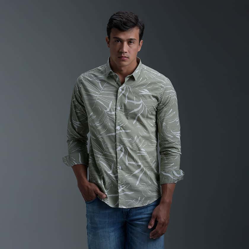 Camisa Verde Manga Larga