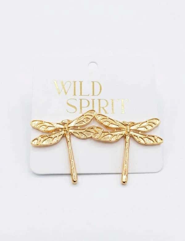Aretes Libelula Mediano Dorado