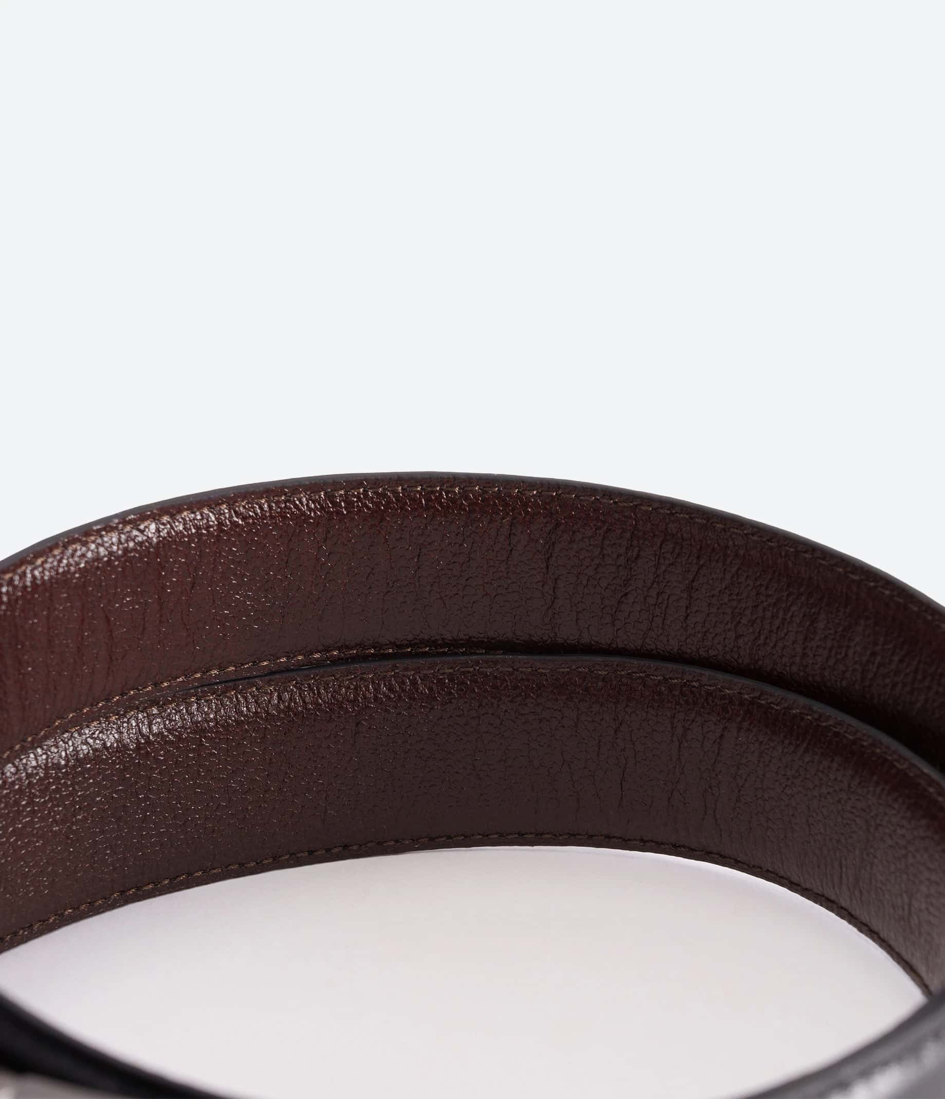 CINTURÓN DOBLE FAZ NEGRO CON MIEL - miniatura 3