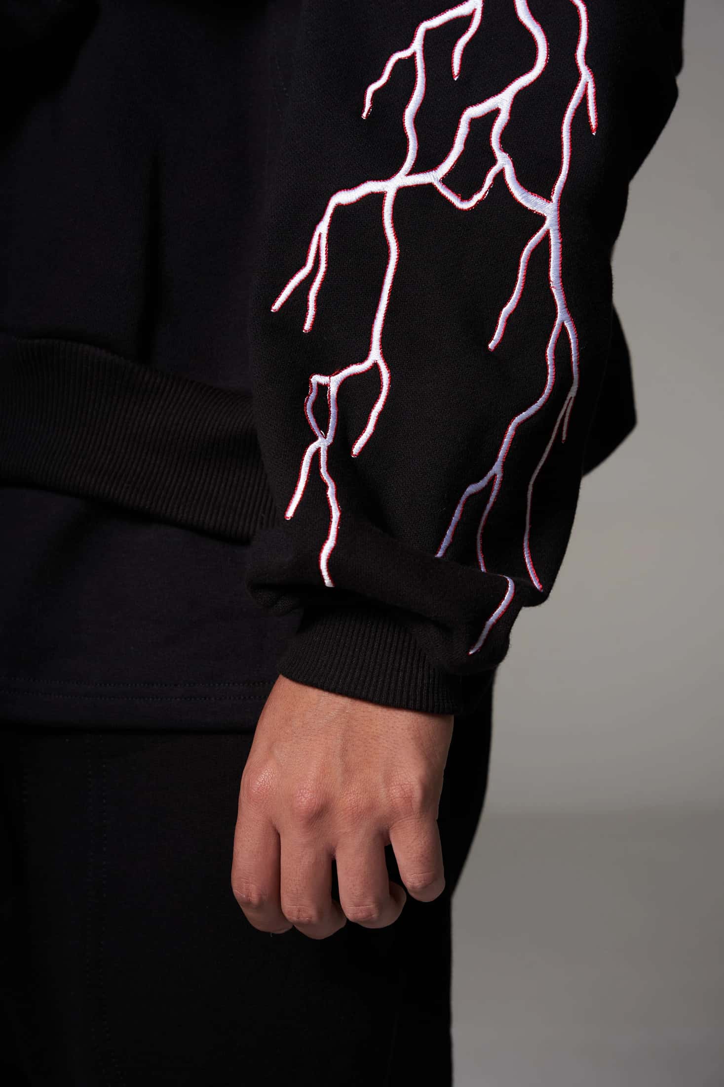 Double Zip Hoodie Boxy fit Red lights - miniatura 5