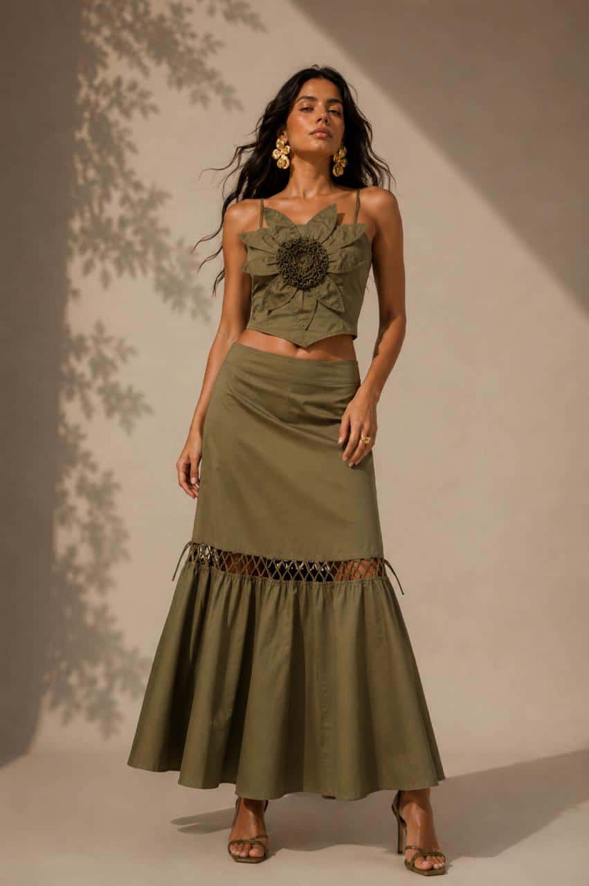 Crop Top Nogal Verde - miniatura 3