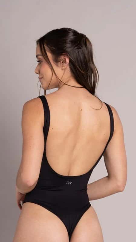 Square neck bodysuit Negro - miniatura 2