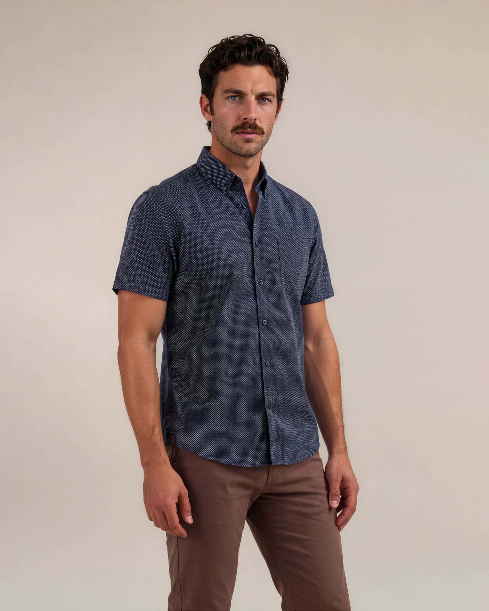 Camisa manga corta navy - miniatura 1