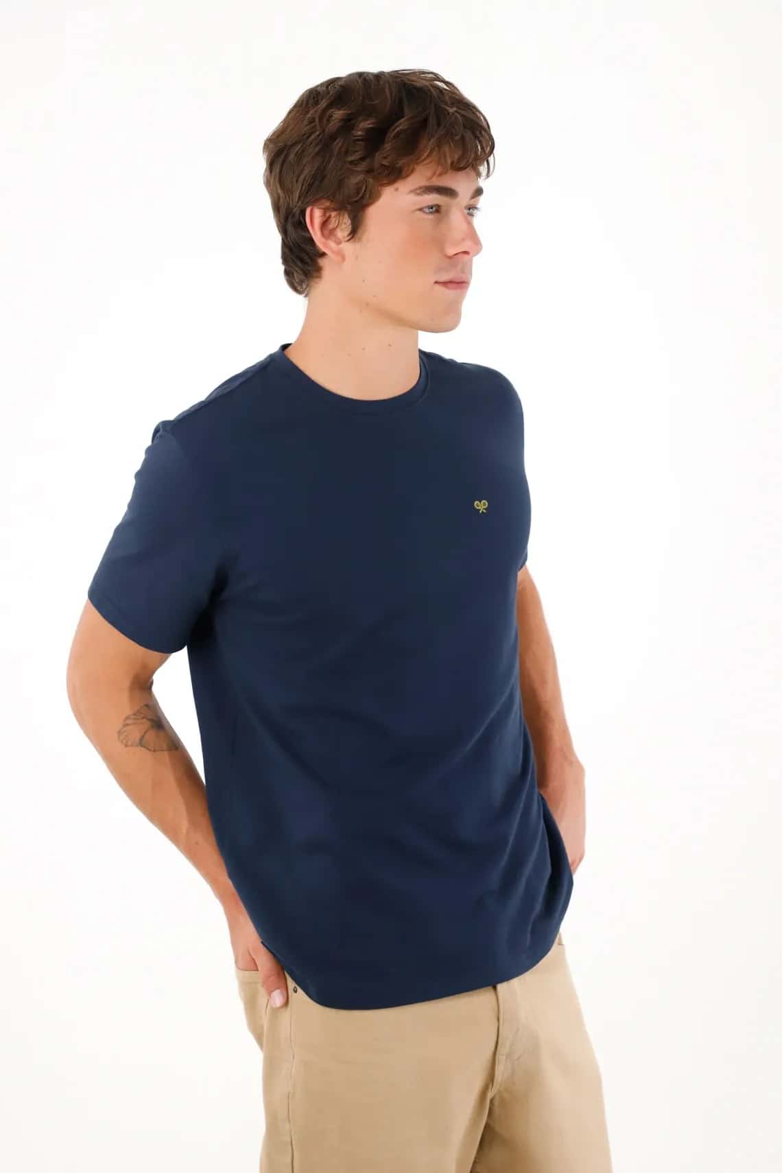 Camiseta  azul para hombre