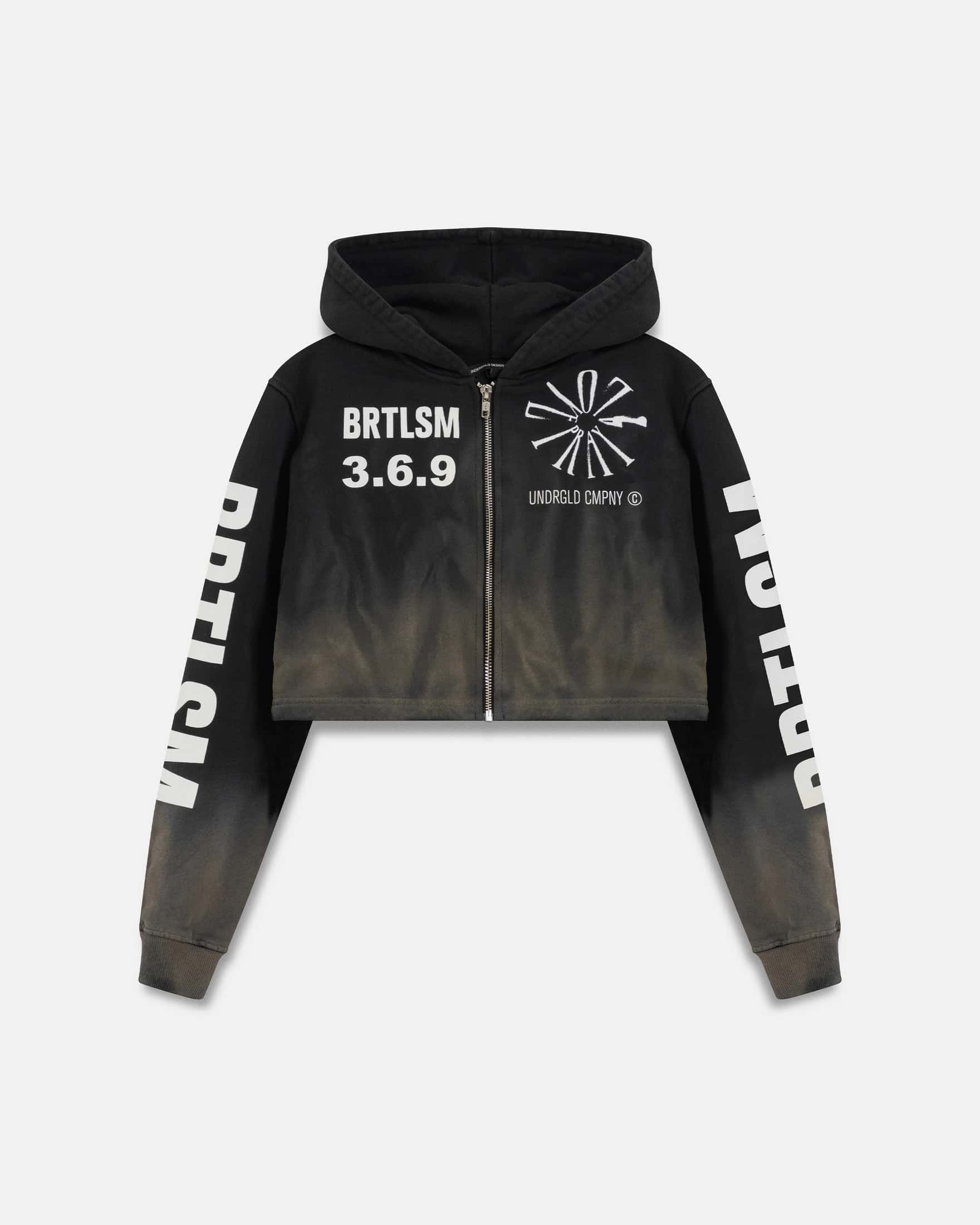W Spring Pray 4 Love Zip Up Slim Fit Hoodie Sandblast Gray Flame