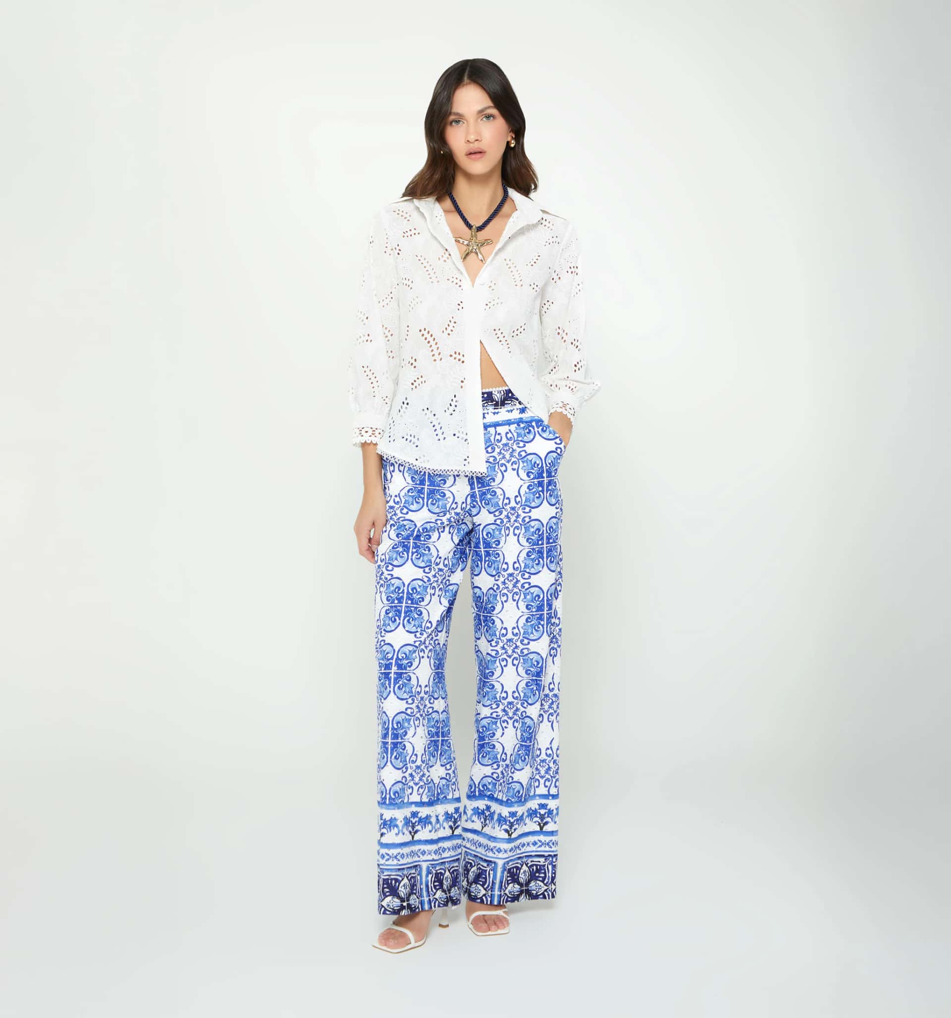 Blusa camisera  manga 3/4