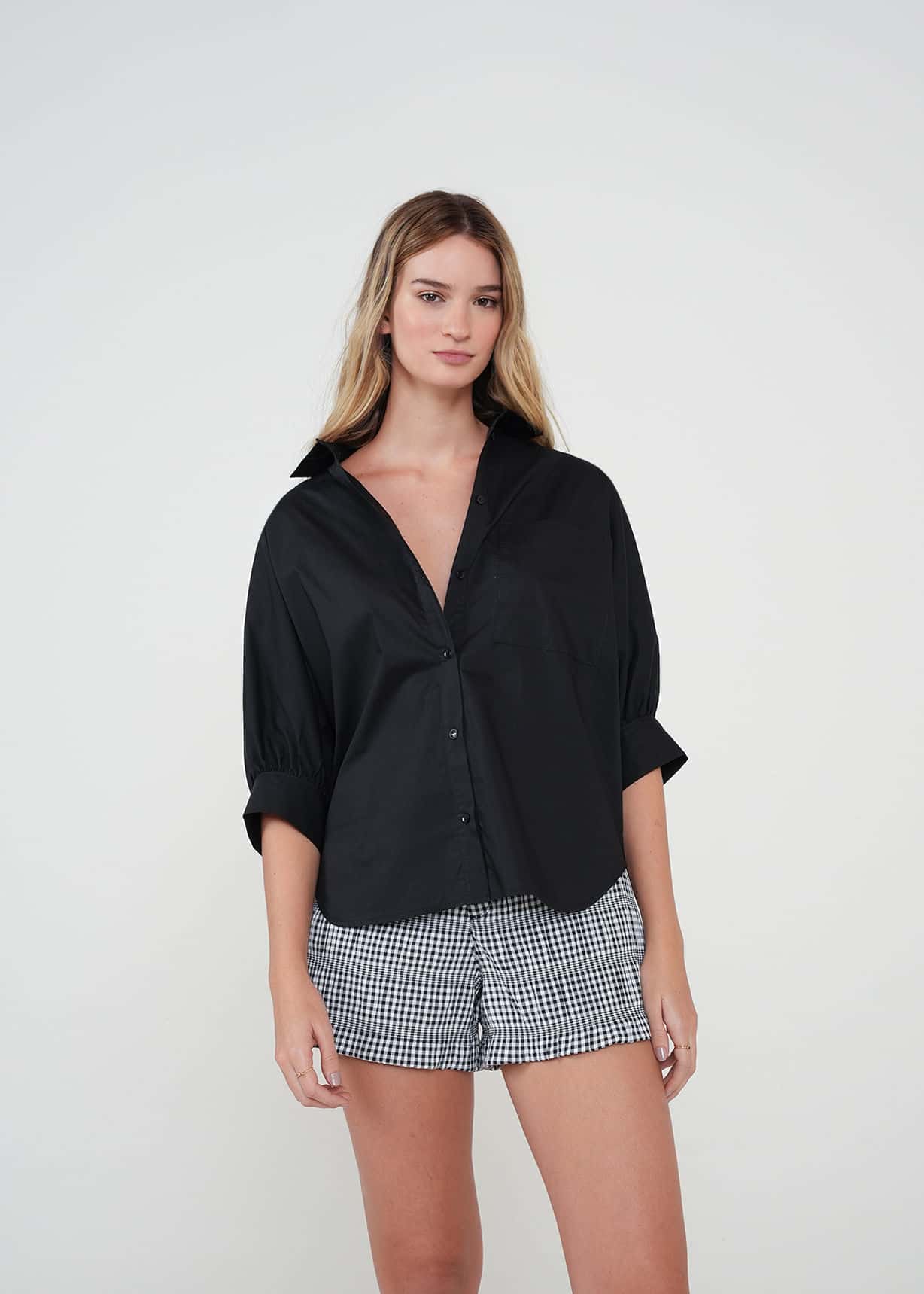 Camisa clásica con manga 3/4